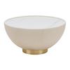 Couchtisch Endless Vegas Creme/Messingfarben - Messingfarben/Creme, MODERN, Keramik/Textil (71/71/36cm) - Kare-Design
