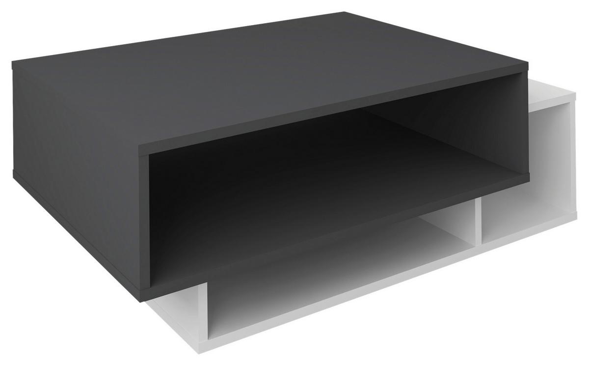 Klubska Miza Runila, Antracit, Bela, 88x50 - bela/antracit, Moderno, leseni material (88/50/35cm) - MID.YOU