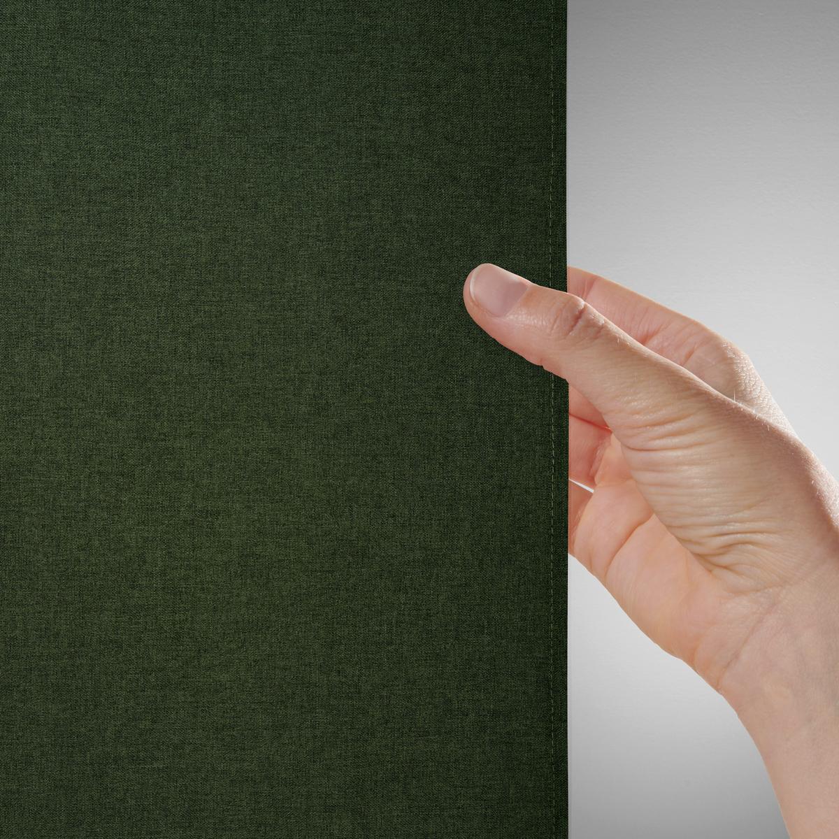 Fertigvorhang Ulrich In Dunkelgrün Ca. 135x245cm - Dunkelgrün, Textil (135/245cm) - Modern Living