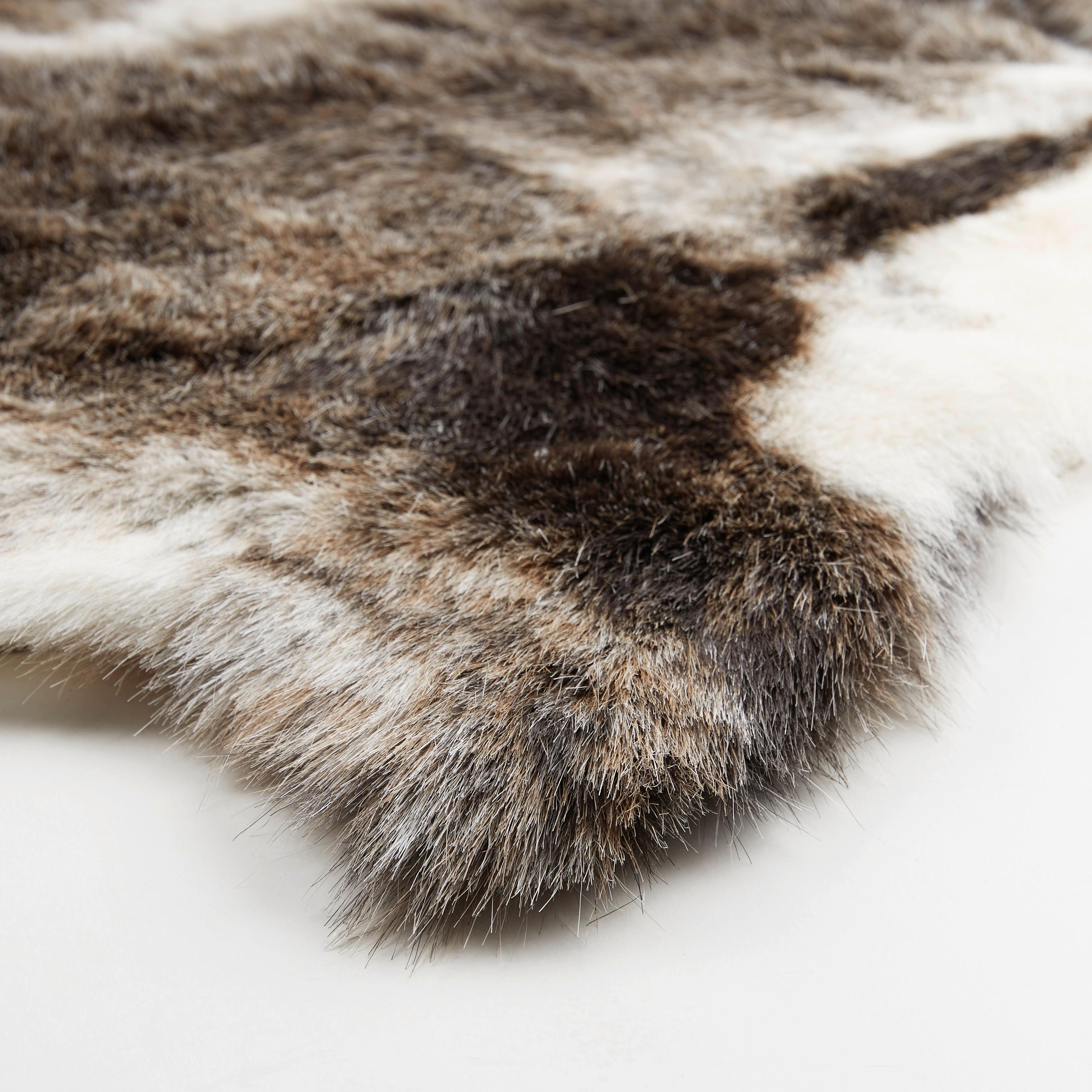 KUNSTBONT RUDOLF - Grijs, Modern, Textiel/Vacht (90/110cm) - Modern Living