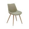 STOL LOU - ljusgrön/ekfärgad, Modern, metall/trä (52/84/60cm) - Mömax