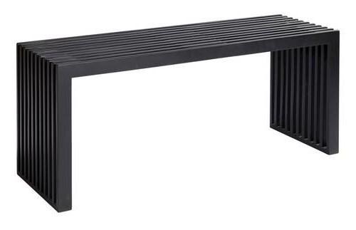 SITZBANK RIB - Schwarz, KONVENTIONELL, Holz (104/43/35cm) - MID.YOU