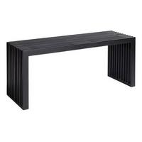 SITZBANK RIB - Schwarz, KONVENTIONELL, Holz (104/43/35cm) - MID.YOU