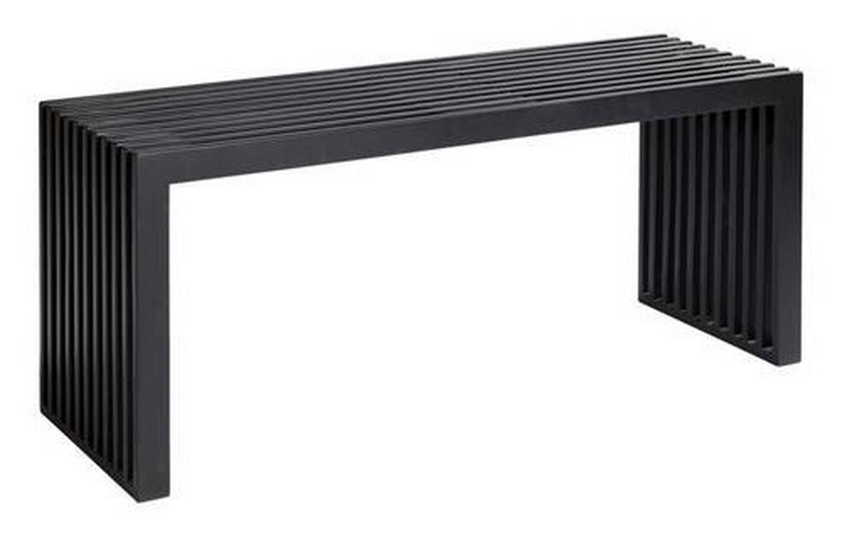 SITZBANK RIB - Schwarz, KONVENTIONELL, Holz (104/43/35cm) - MID.YOU