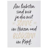 POSTKARTE GOLD - Goldfarben/Schwarz, MODERN, Papier (10,5/14,8cm)