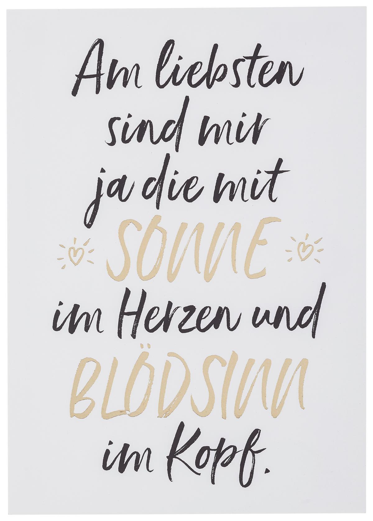 POSTKARTE GOLD - Goldfarben/Schwarz, MODERN, Papier (10,5/14,8cm)