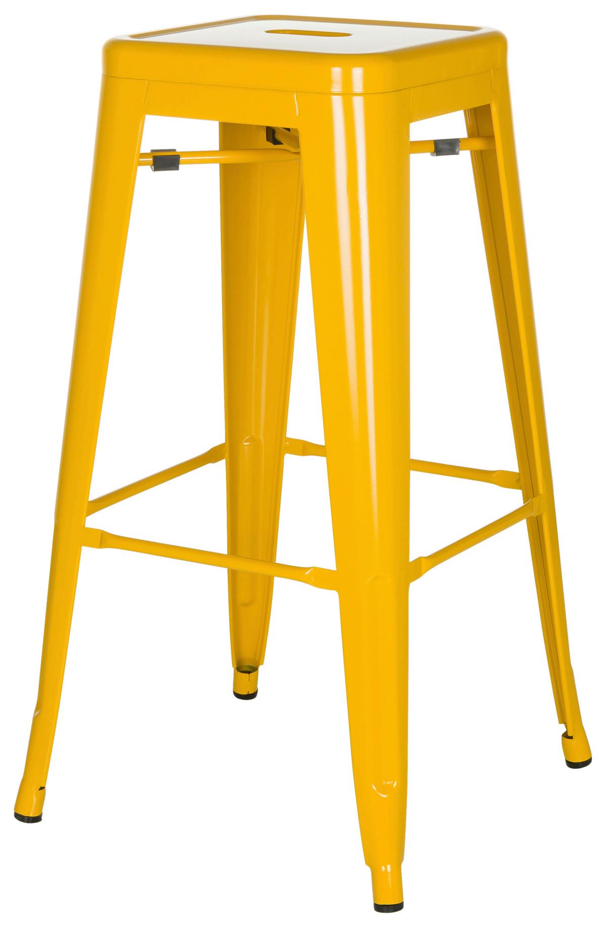 Barski Stol Vantaggio High, Rumena - rumena, Basics, kovina (44/77/44cm) - MID.YOU