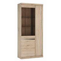 Vitrină SUMMER - stejar San Remo, Modern, sticlă/material pe bază de lemn (86/196,5/40cm) - Modern Living