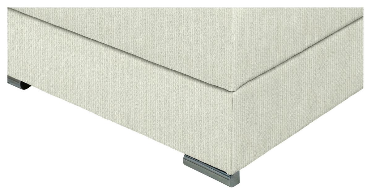 Boxspringbett London Elfenbein ca. 160x200cm - Chromfarben/Elfenbein, MODERN, Holz/Holzwerkstoff (160/200cm) - Premium Living