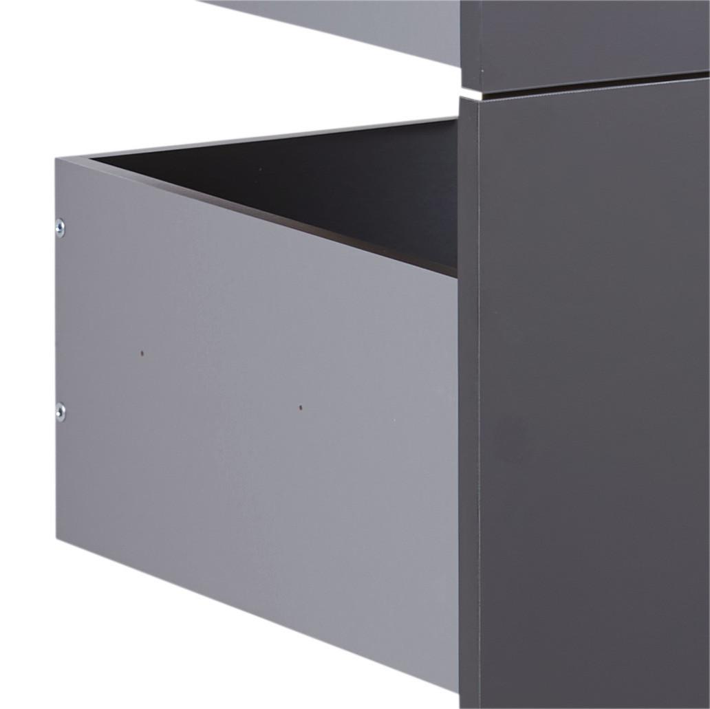 LÅDSET UNIT -BASED- - antracit, Modern, trämaterial (45,3/83/47cm) - Based