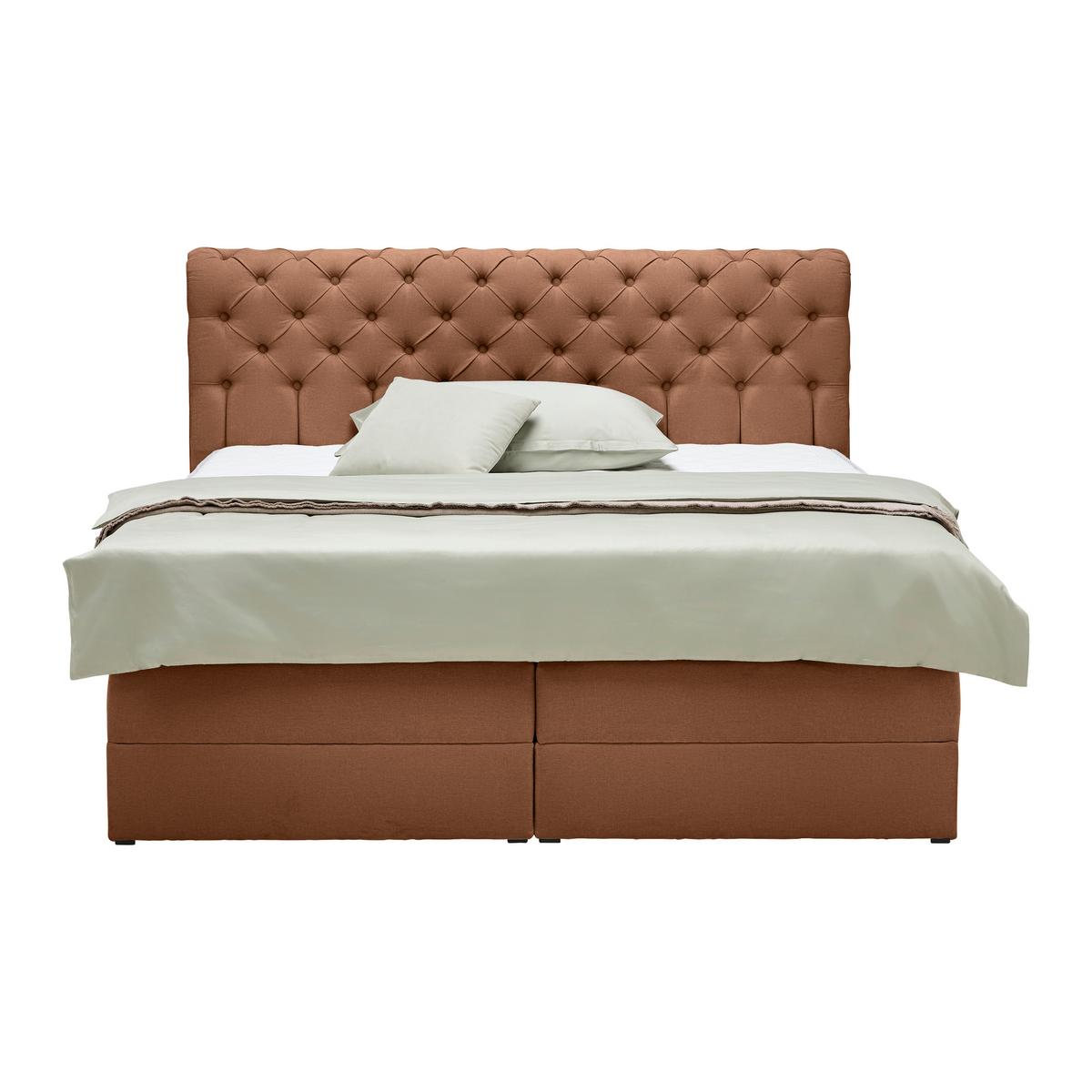 Boxspringbett Belano Rostfarben ca. 160x200cm - Rostfarben, Konventionell, Holz/Holzwerkstoff (160/200cm) - Premium Living