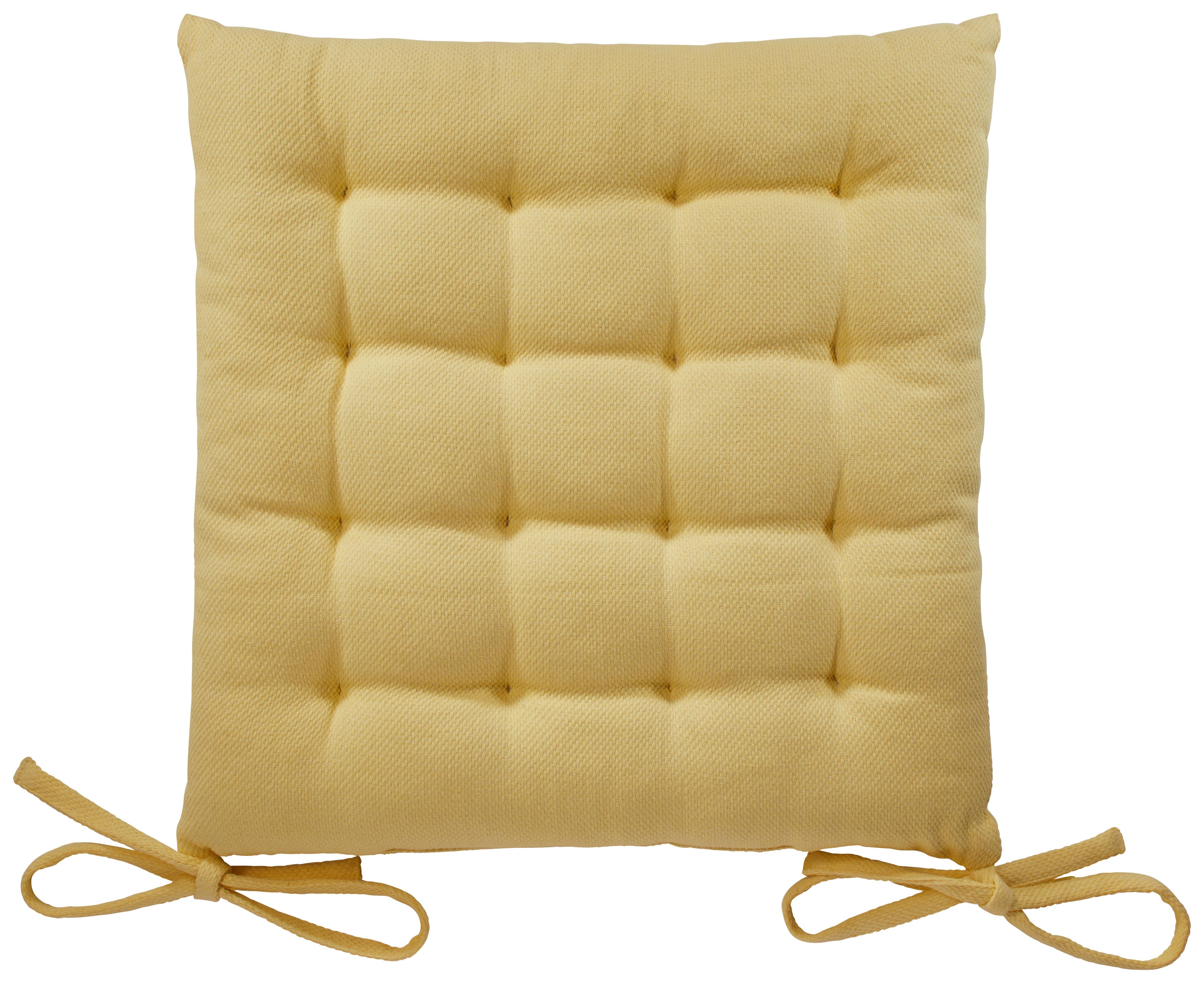 Sitzkissen Chris in Gelb ca. 40x40cm - Gelb, Modern (40cm) - Premium Living