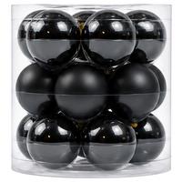 Christbaumkugel Noel Schwarz, 15-teilig - Schwarz, Glas (6cm) - Mömax