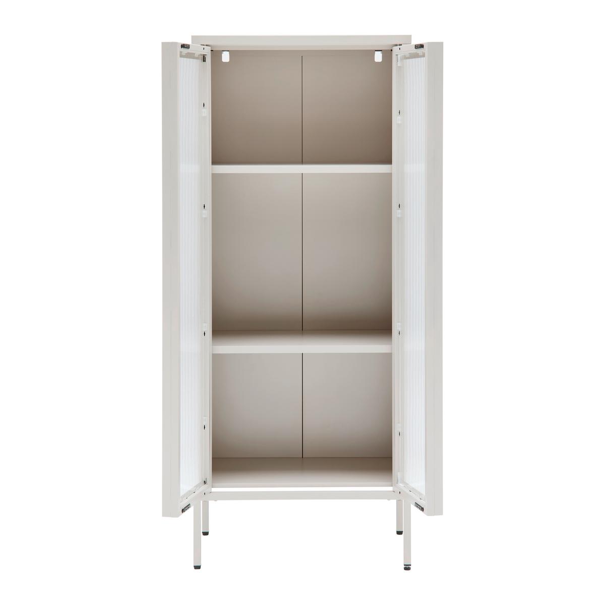 Vitrine Floyd Beige/Transparent - Transparent/Beige, MODERN, Glas/Metall (60/145/35cm) - Mömax