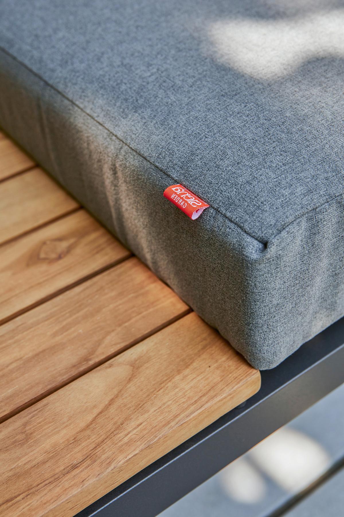 LOUNGESOFA H16600 - Anthrazit/Grau, MODERN, Holz/Textil (172/70/84cm) - Siena Garden