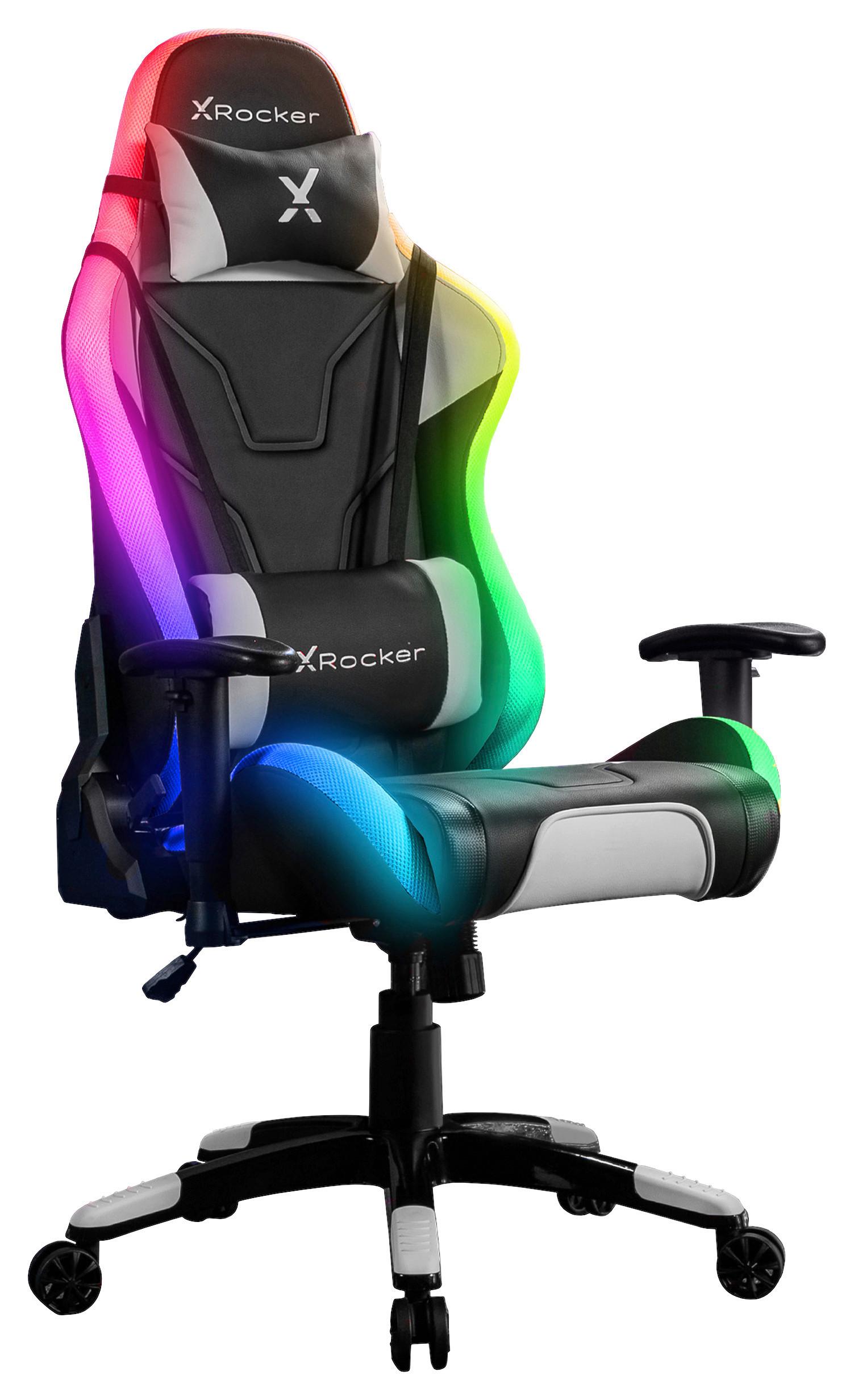 Gamingstuhl Agility Esports ca. 66x128 cm Schwarz m. LED - Schwarz/Grau, MODERN, Kunststoff/Textil (66/128/59,9cm) - X Rocker