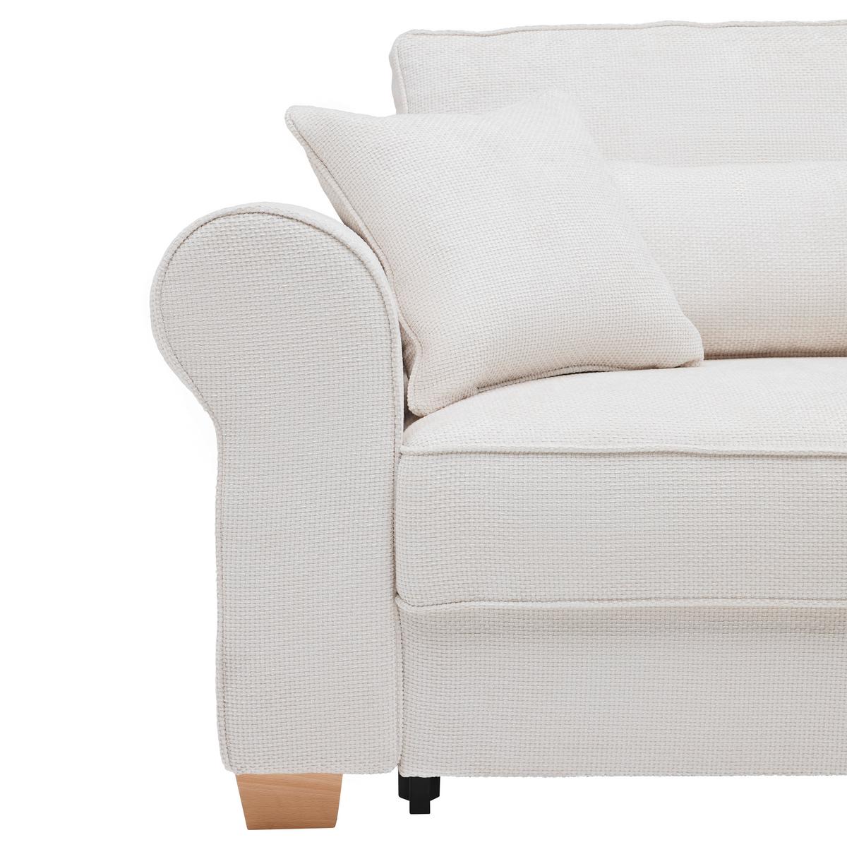 Wohnlandschaft Angelo Beige - Beige, MODERN, Holz/Holzwerkstoff (255/92/185cm) - Mömax