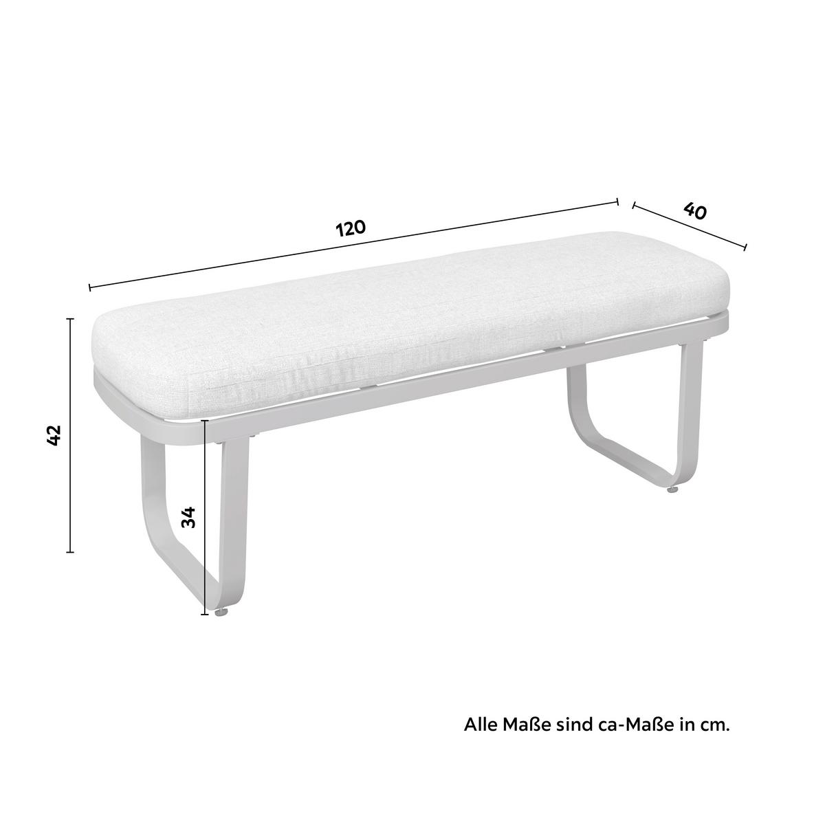 Loungegarnitur Sophia Hellgrau/Beige, 4-teilig - Beige/Creme, MODERN, Glas/Textil (195/73/72cm)