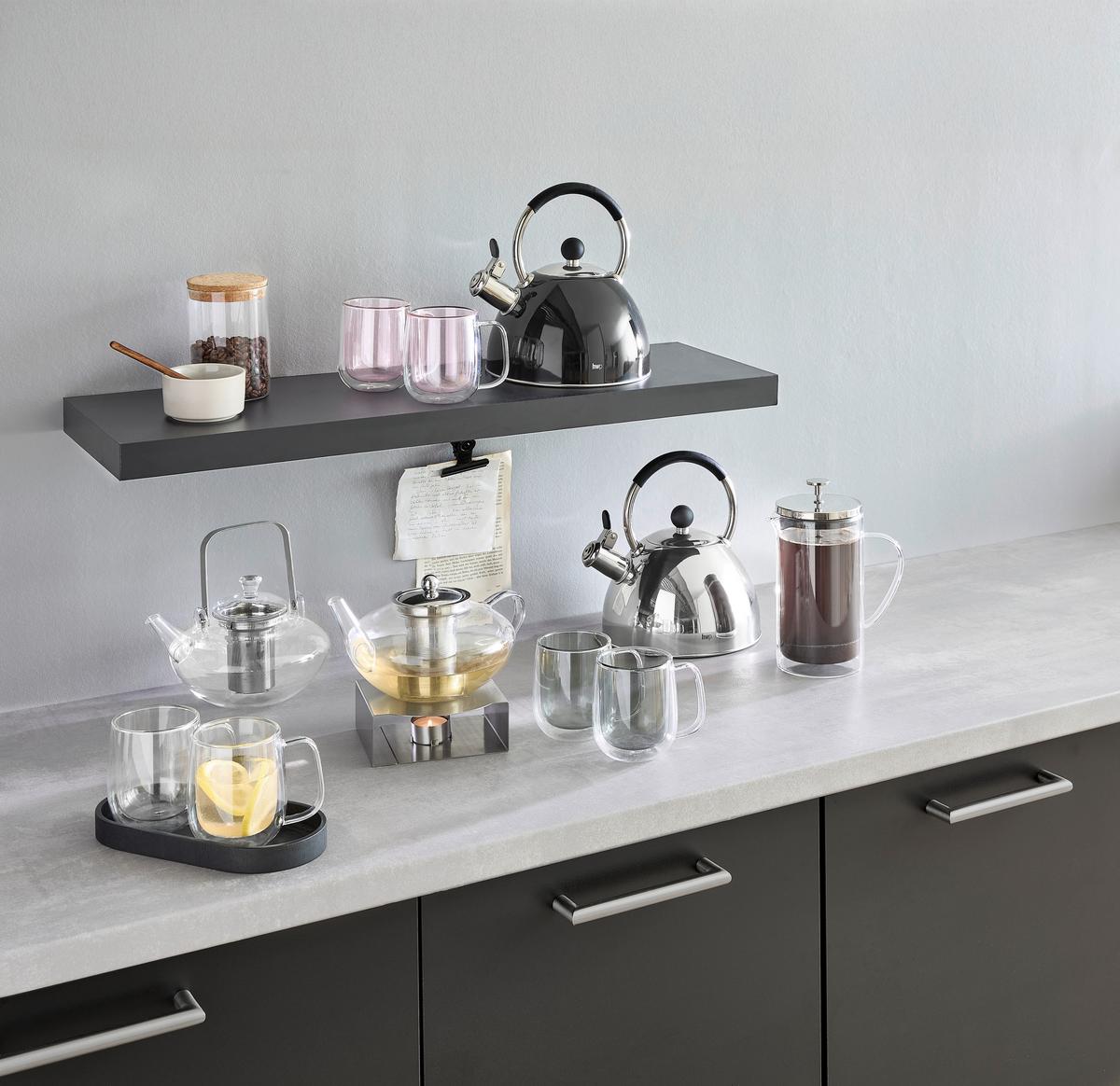 IMBRYK DO HERBATY JR-2501 - przejrzysty, Basics, metal/szkło (1300ml) - Novel