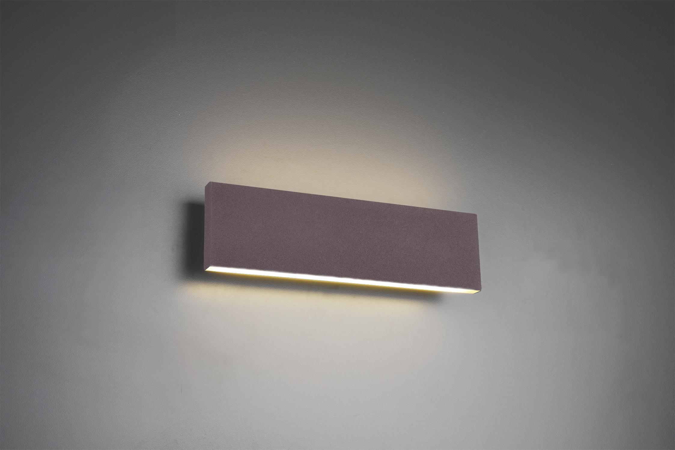 LED-Wandleuchte Concha in Weiß/Rost max. - Rostfarben/Weiß, KONVENTIONELL, Kunststoff/Metall (28/8/4,5cm) - Trio Leuchten