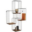 Wandregal Natur/Schwarz - Schwarz/Naturfarben, LIFESTYLE, Holzwerkstoff/Metall (64/94/18cm) - Modern Living Wandregal Natur/Schwarz - Schwarz/Naturfarben, LIFESTYLE, Holzwerkstoff/Metall (64/94/18cm) - Modern Living