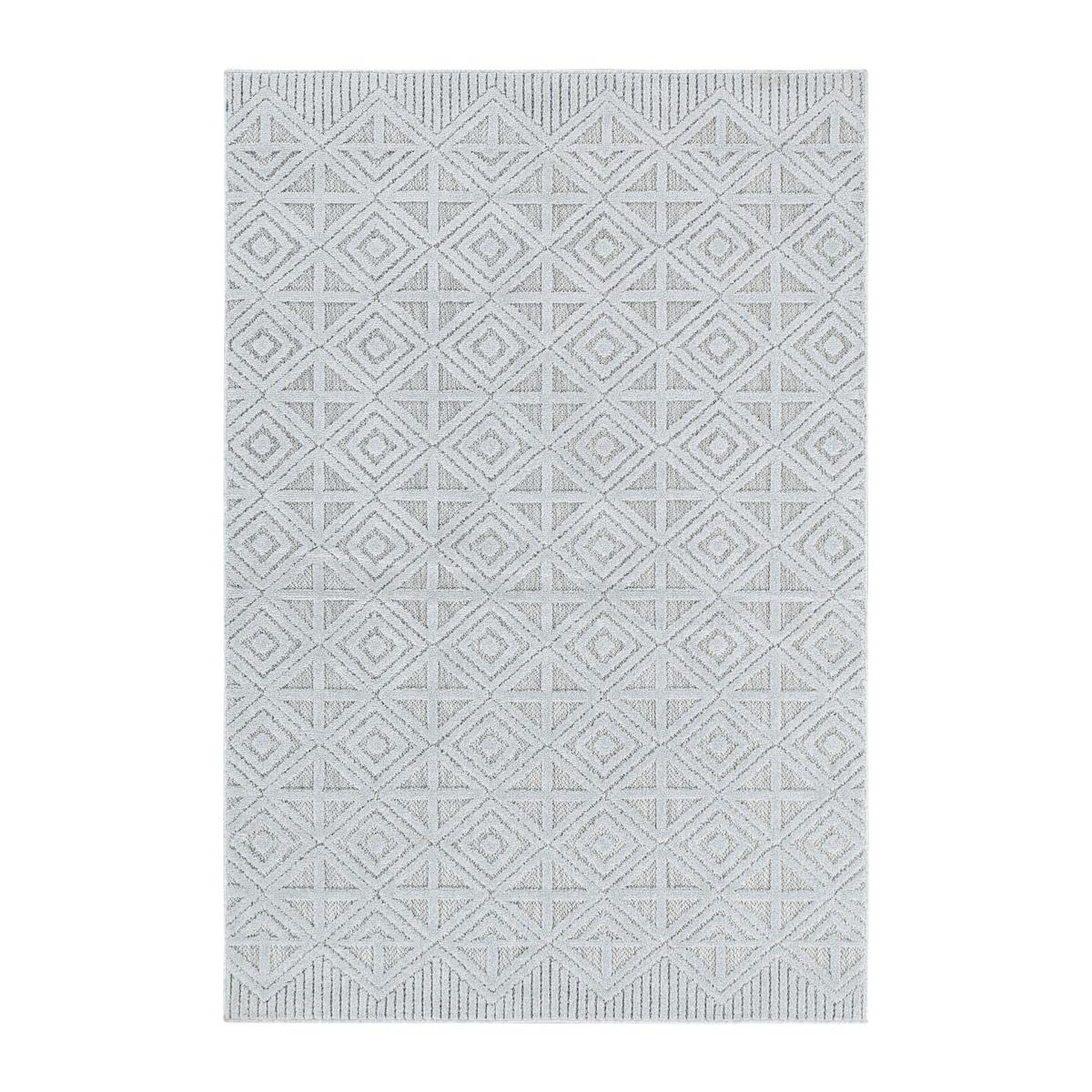 Flachwebeteppich Bahama Grau ca. 140x200cm - Grau, Design, Textil (140/200cm) - Novel
