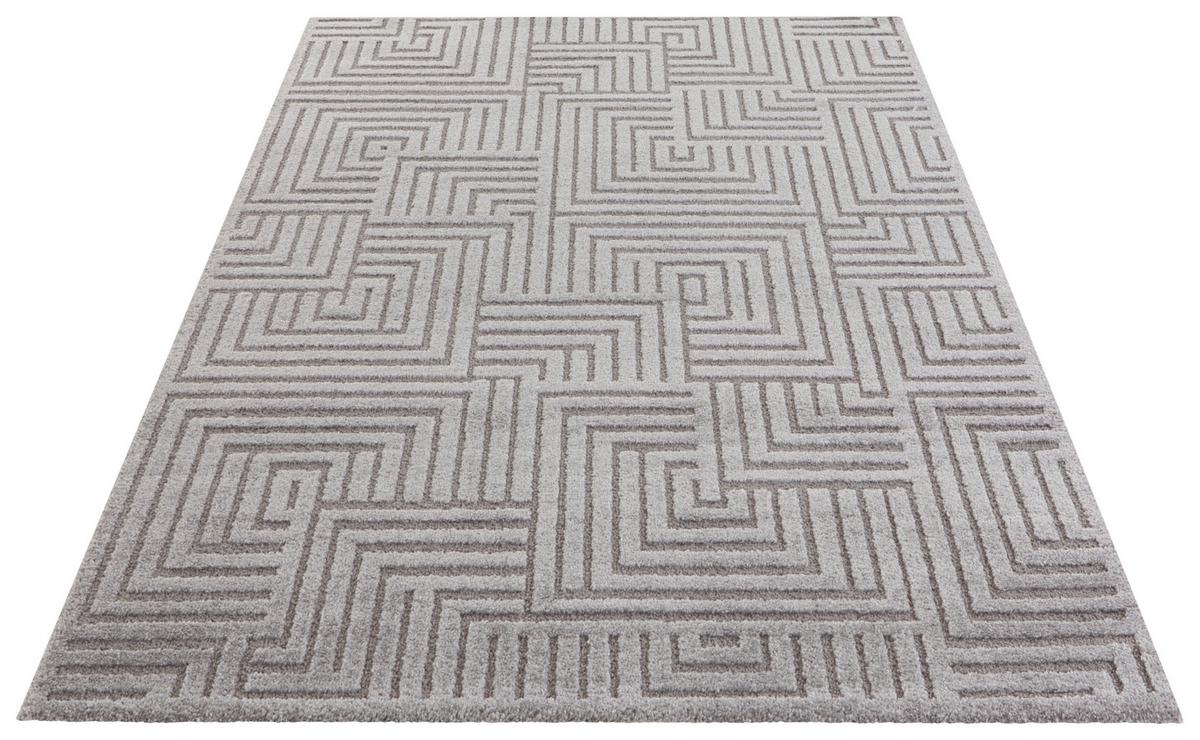 Hochflorteppich Manipu Grau ca. 80x150cm - Grau, Basics, Kunststoff (80/150cm)