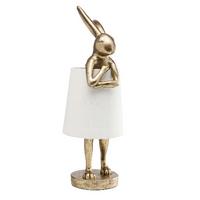 LAMPA STOŁOWA ANIMAL RABBIT GOLD KARE DESIGN - kolor złoty, Design, tworzywo sztuczne/metal (23/68/23cm) - Kare-Design