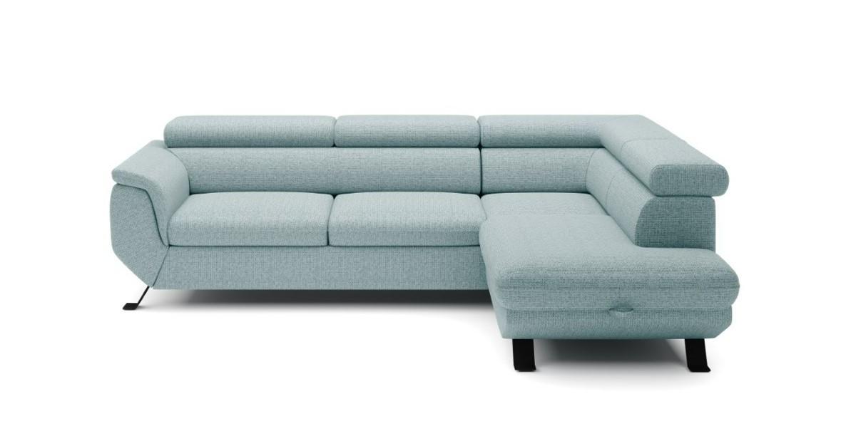 Kutna Garnitura Raven - svijetlo zelena/crna, Moderno, tekstil/metal (257/198cm) - Modern Living