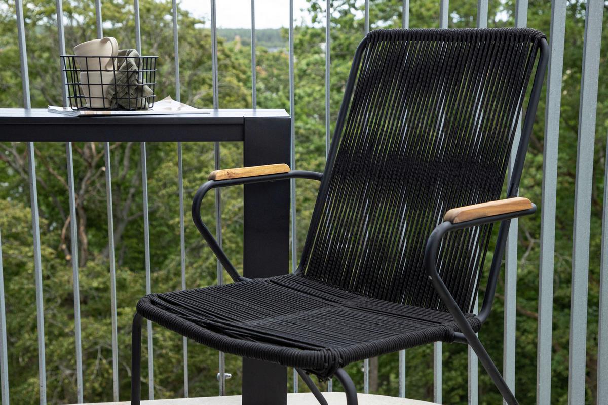 GARTENSESSEL BOIS - Schwarz, KONVENTIONELL, Metall (55/82/51cm) - Gardenson