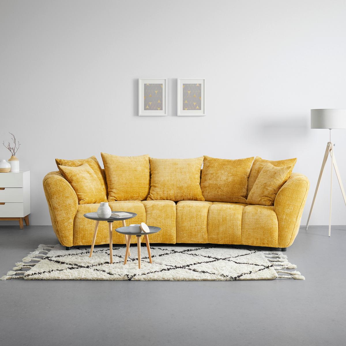 Mega Sofa Bonelli - žuta/crna, Moderno, tekstil/plastika (280/74cm) - Mömax