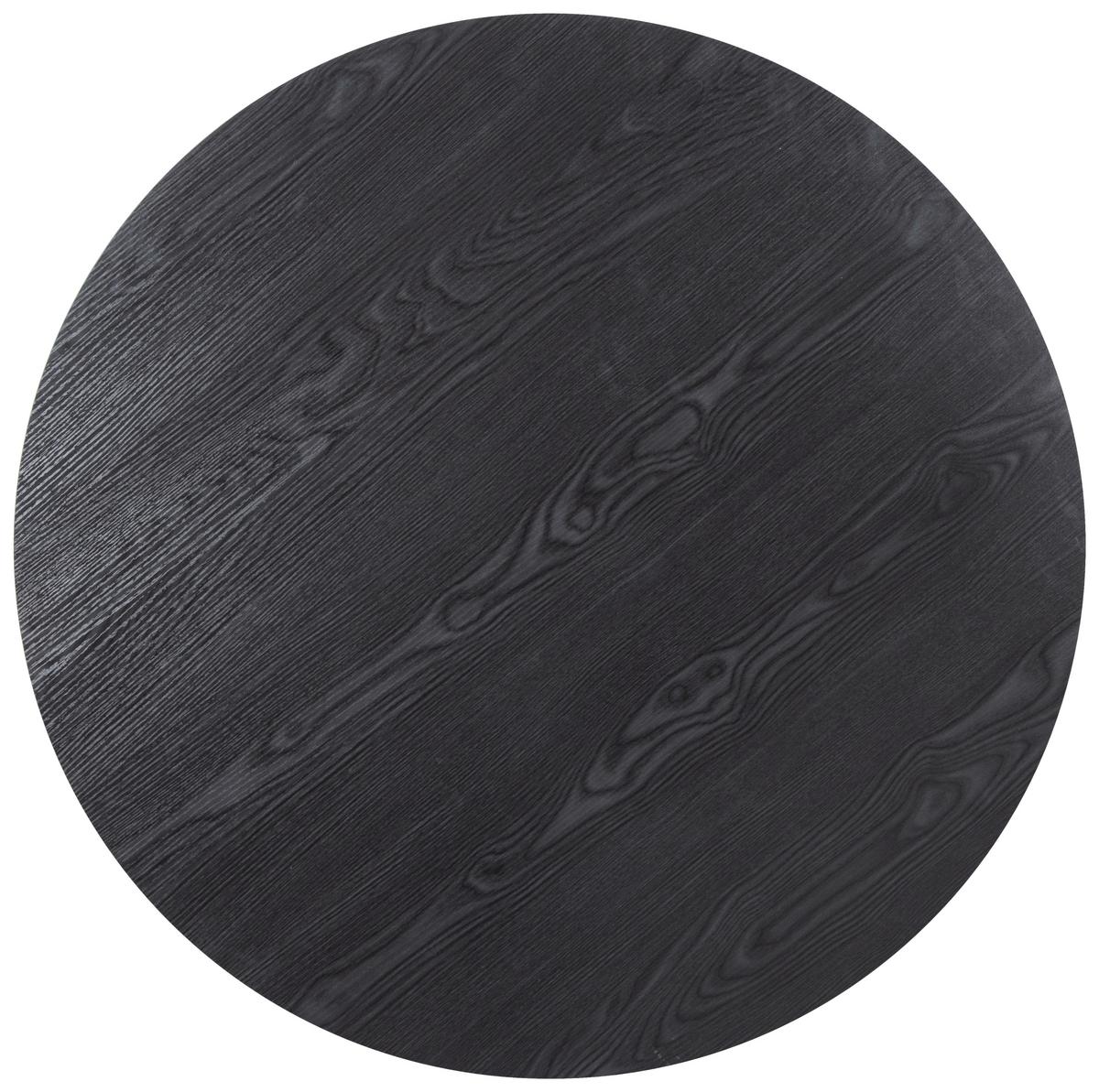 Jedilna Miza Bjorn, Črna, Ø 87cm - črna, Moderno, kovina/leseni material (97/75/97cm)