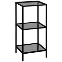 REGAŁ FLIP - czarny/szary, Basics, metal/szkło (37/82,5/33cm) - Carryhome