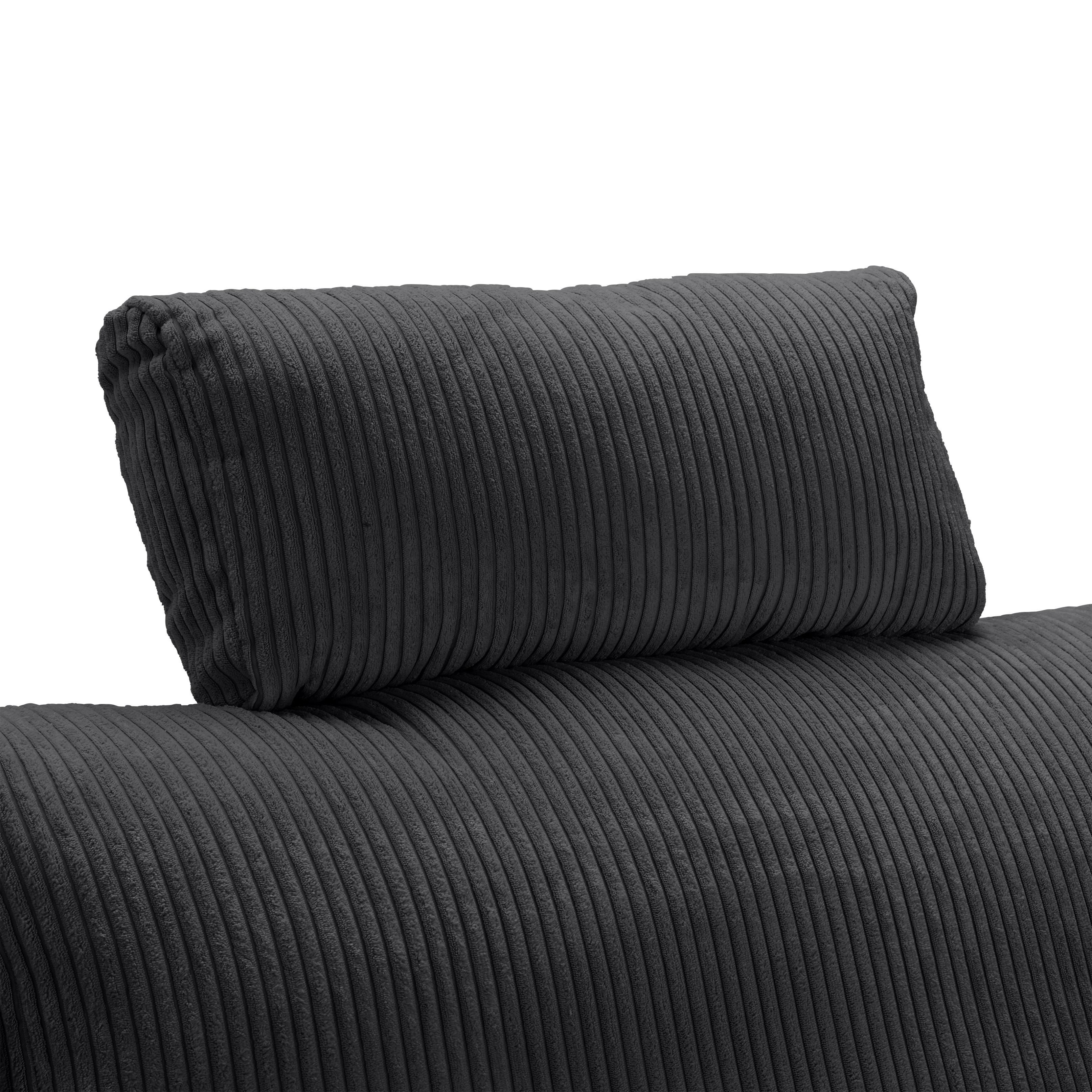 Tetieră LILLE - gri închis, Modern, textil (58/23/10cm) - Best Price