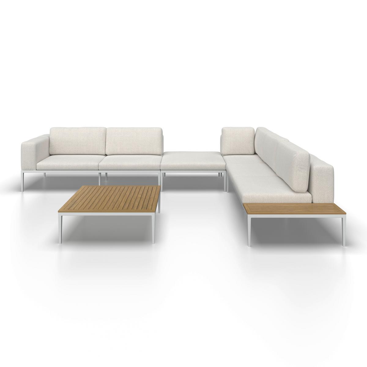 Lounge Garnitura Anna, Krem - krem barve/naravne barve, Moderno, kovina/umetna masa (270/68/90cm) - Bessagi Garden