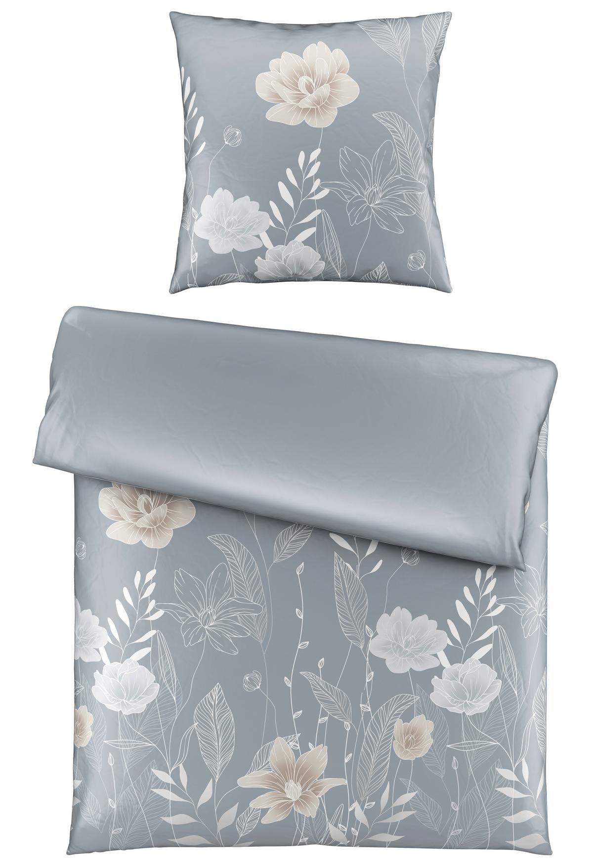 Bettwäsche Nala Grau ca. 135x200cm - Grau, ROMANTIK / LANDHAUS, Textil (135/200cm) - Mömax