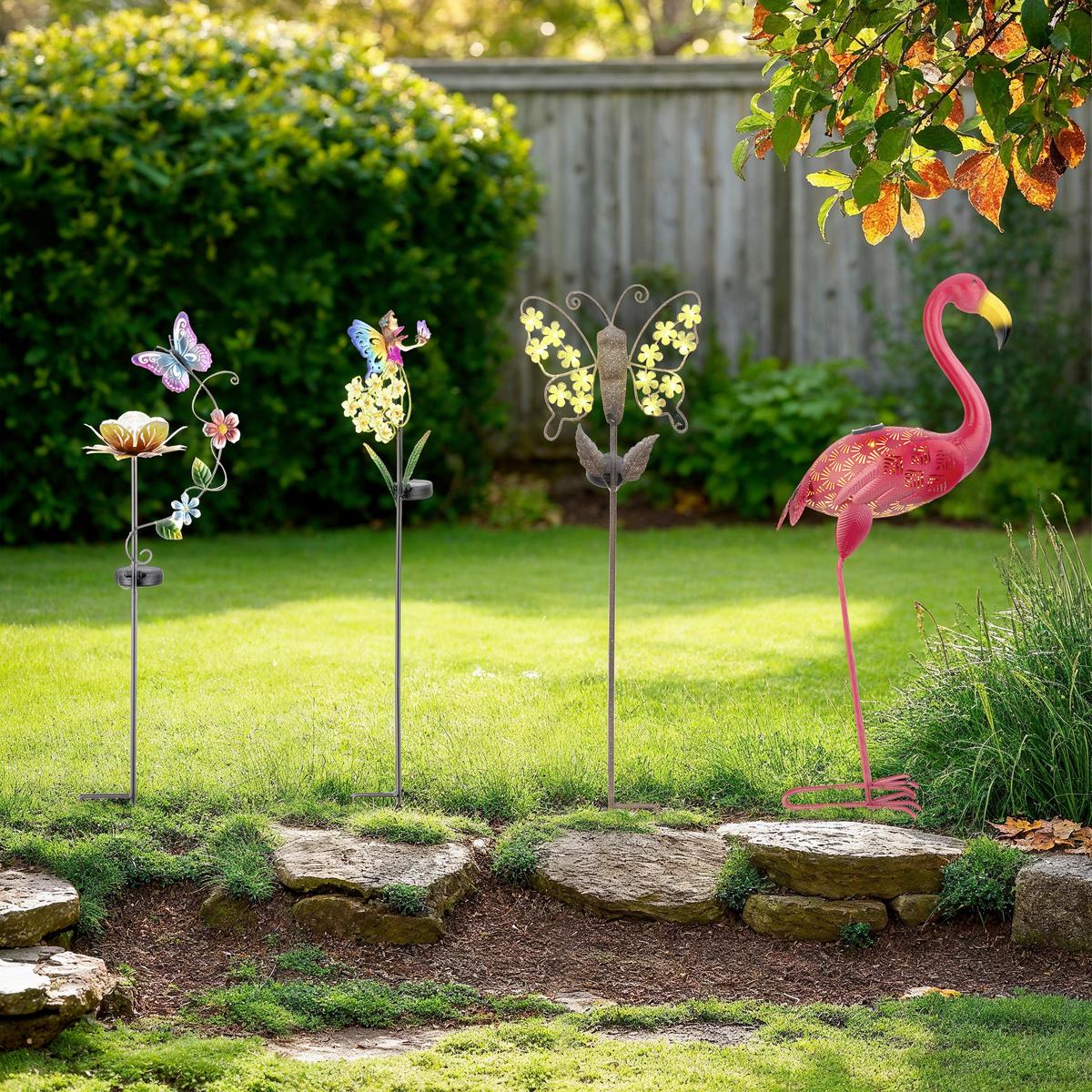 LAMPA SOLARNA ANEMONE - przejrzysty, Lifestyle, tworzywo sztuczne/metal (21,5/82/15,2cm) - Ambia Garden