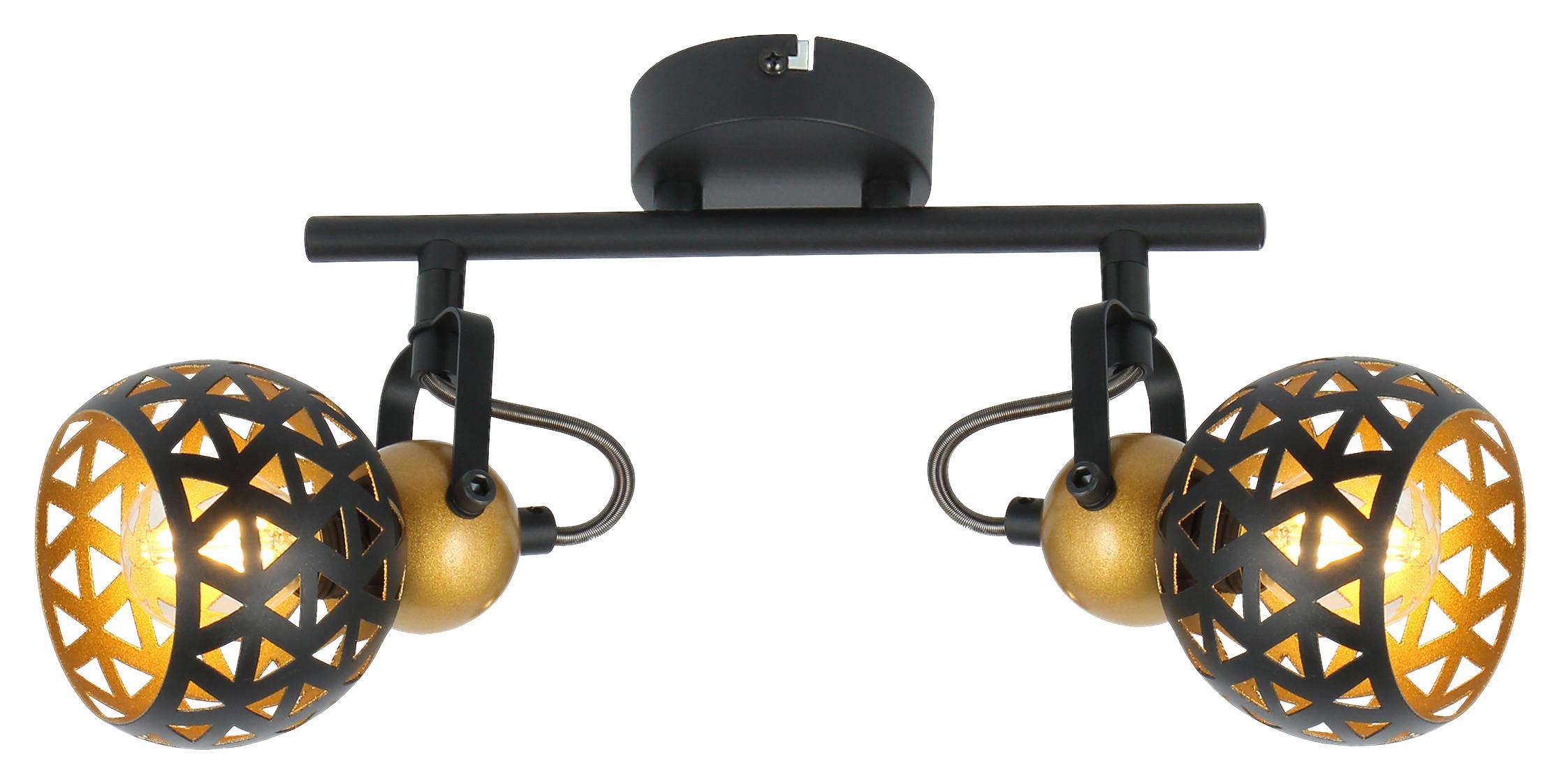 Reflektor Sarra - zlate barve/črna, Basics, kovina (25/10/17,5cm) - Globo