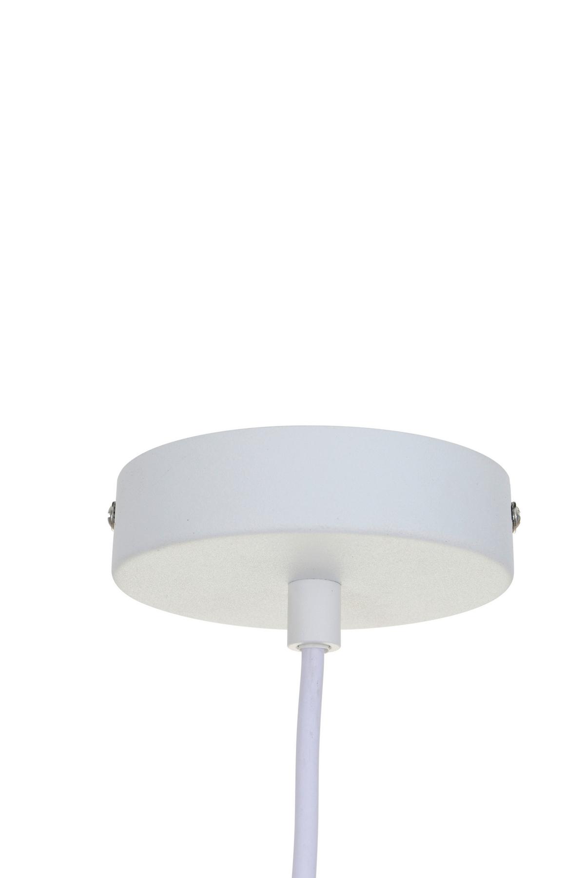 LAMPA WISZĄCA MAGGIE - biały, Trend, metal/tkanina (55/120cm) - Novel