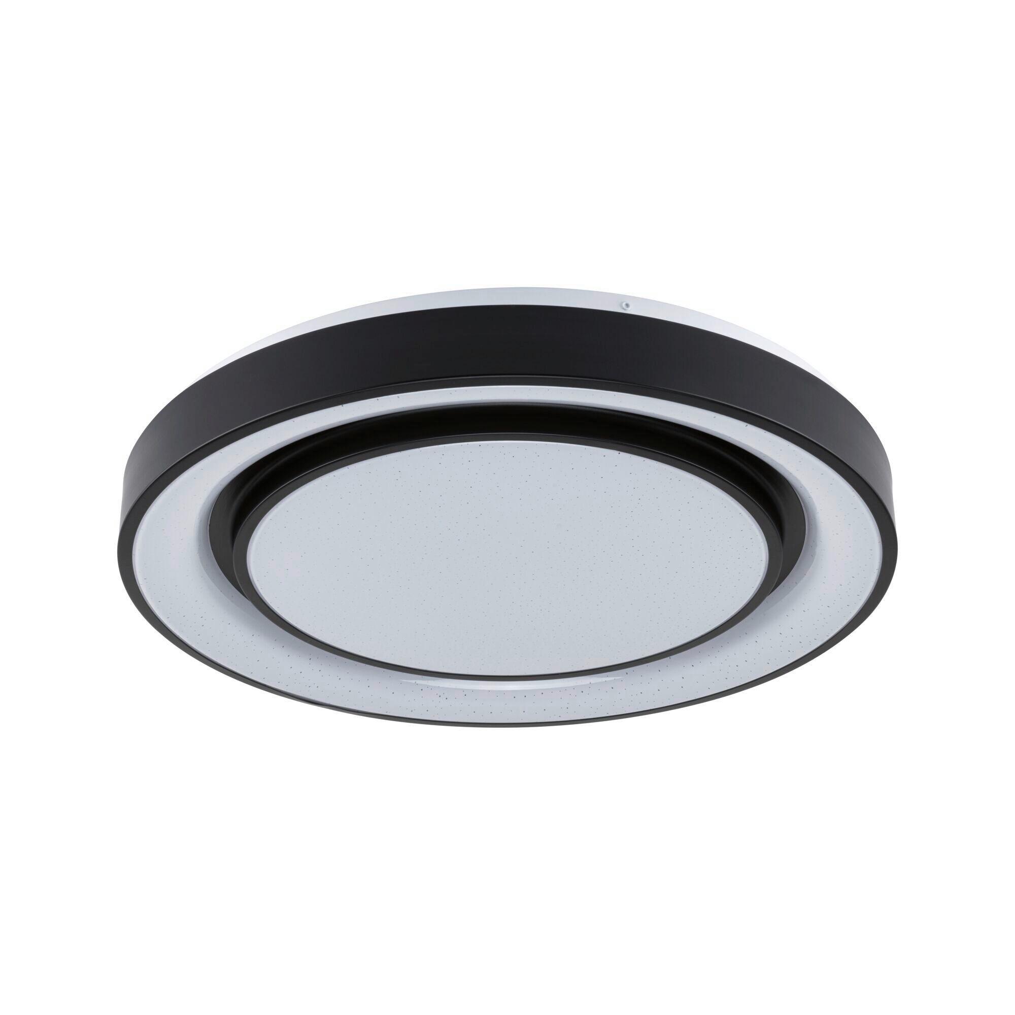 Deckenleuchte Rainbow in Schwarz/Weiß max. 38,5 Watt - Schwarz/Weiß, Design, Kunststoff/Metall (47,5/47,5/7cm) - Paulmann