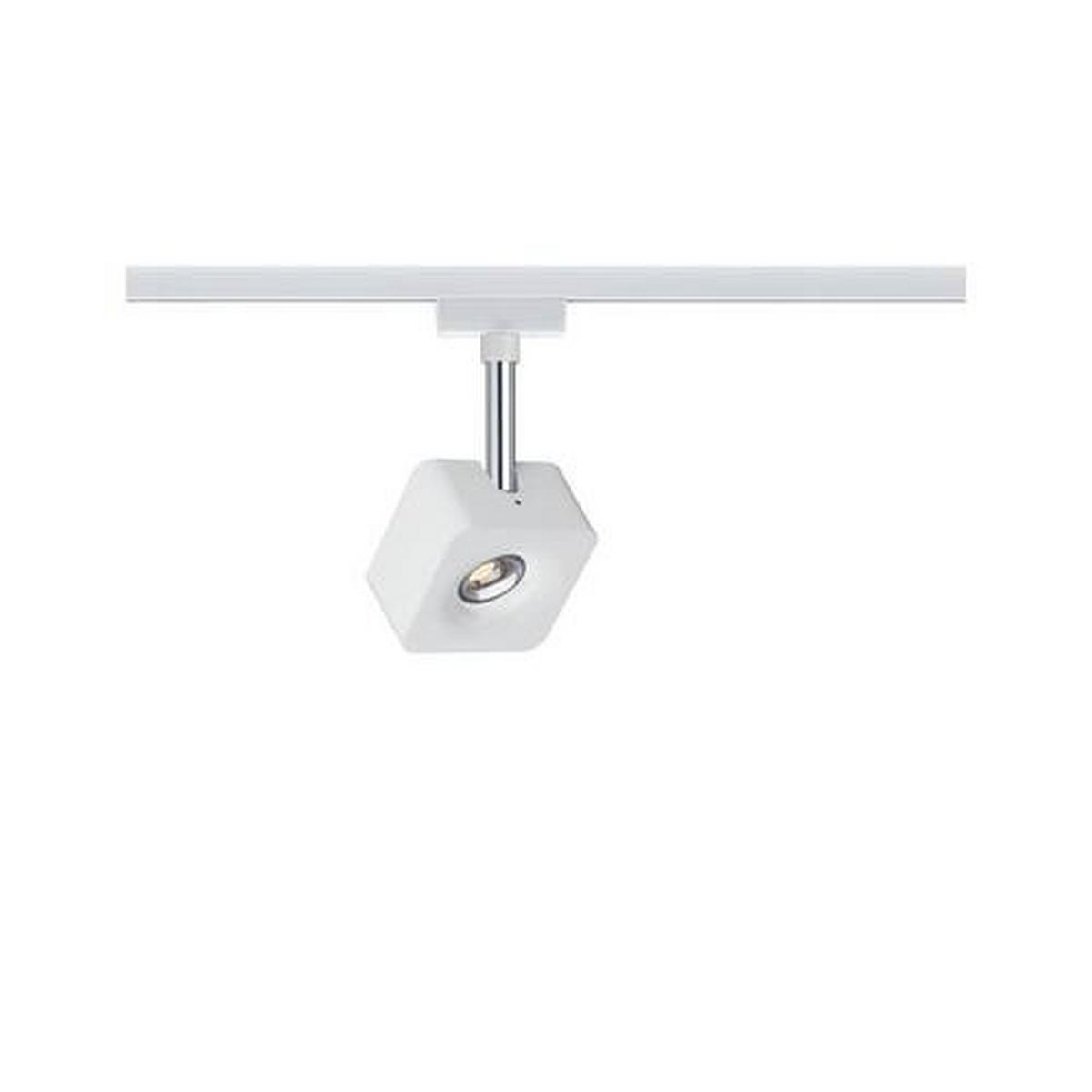 Schienensystem-Strahler Spot Cube in Weiß max. 8 Watt - Weiß, Basics, Kunststoff/Metall (1,7cm) - Paulmann