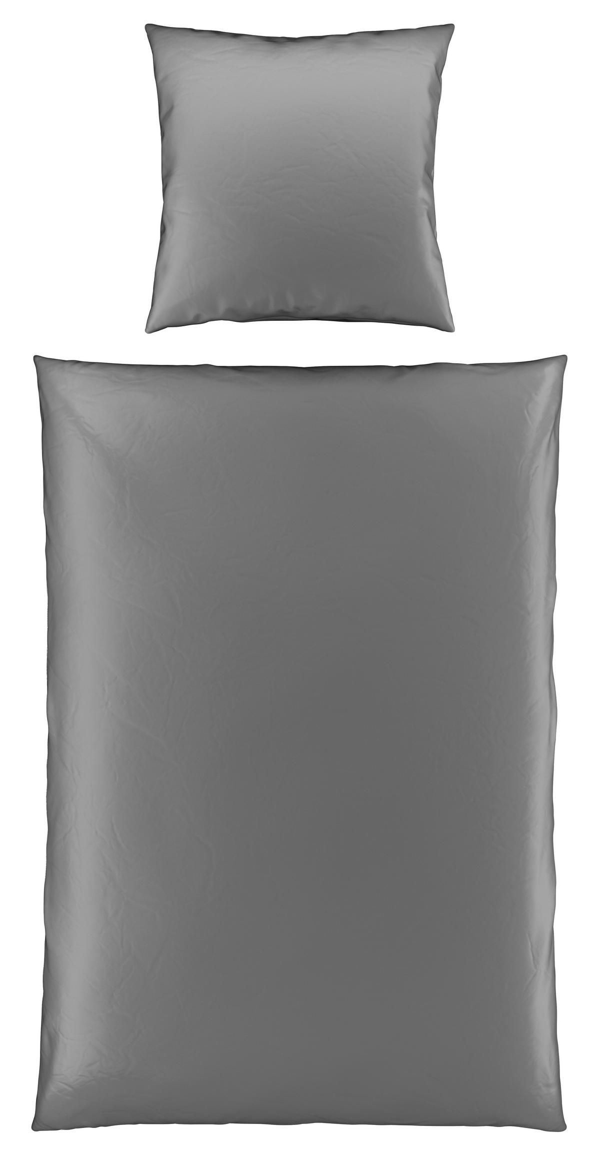 Bettwäsche Victoria Anthrazit ca. 135x200cm - Anthrazit, MODERN, Textil (135/200cm) - Mömax