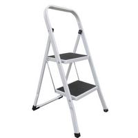 KLAPPTRITTLEITER 130003 - Weiss/Schwarz, Basics, Kunststoff/Metall (43,5/49/83,5cm) - Spirella