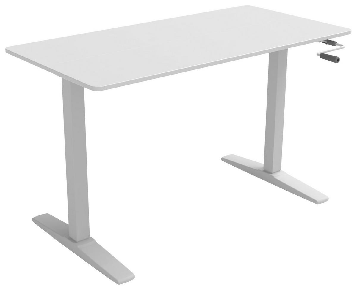 BIURKO KAMIL - biały, Modern, materiał drewnopochodny/tworzywo sztuczne (120/75-120/60cm) - MID.YOU