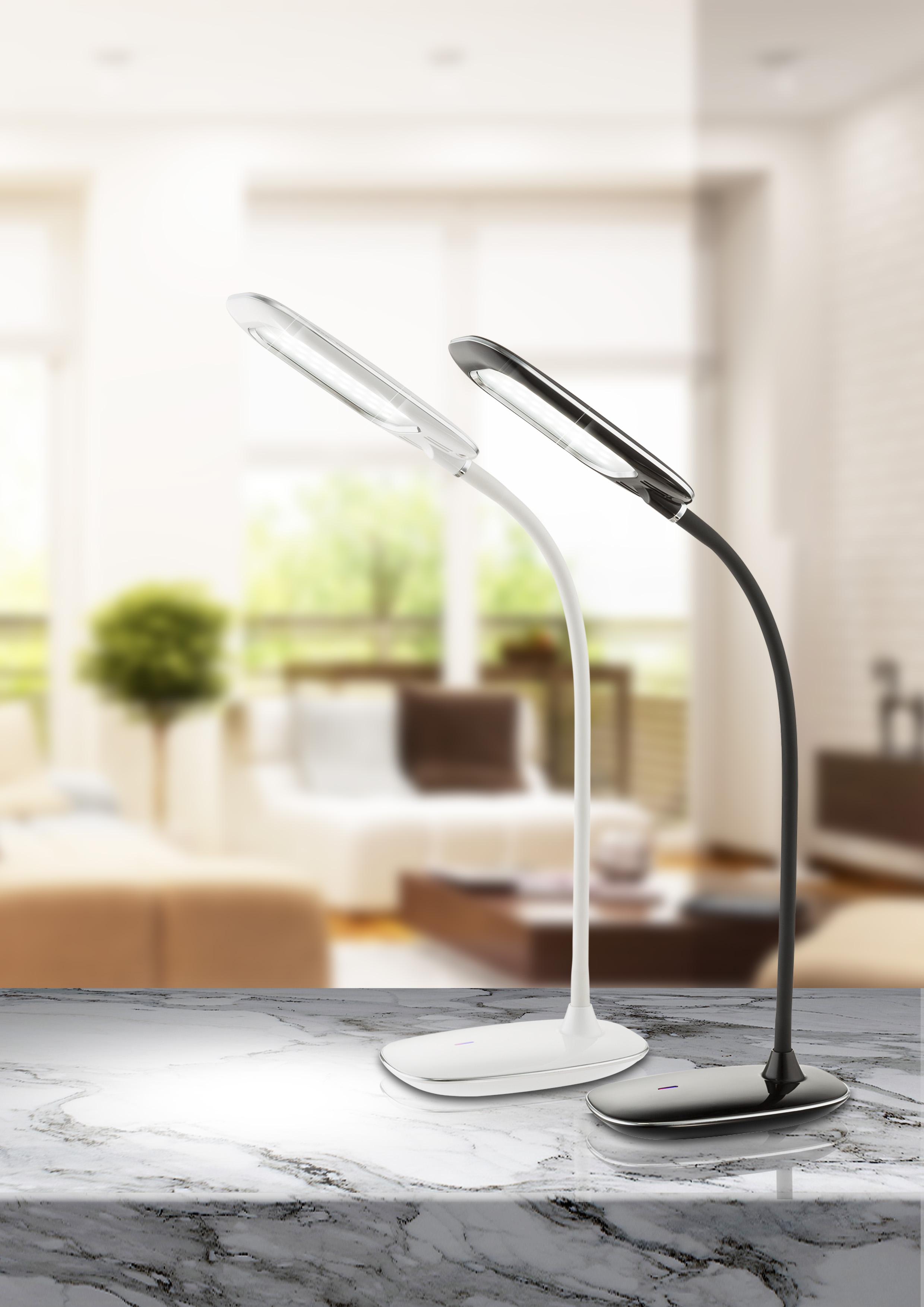 Namizna Led-svetilka Minea, S Sijalko - Design, kovina/umetna masa (29/9,3/56cm) - Globo