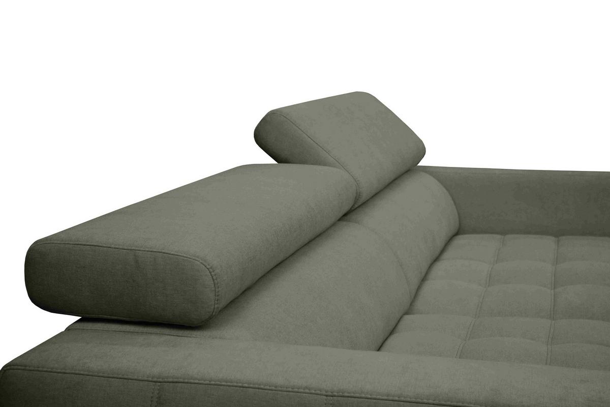 Sarokkanapé Aspen - zöld, Konventionell, faalapú anyag/textil (264/192cm)