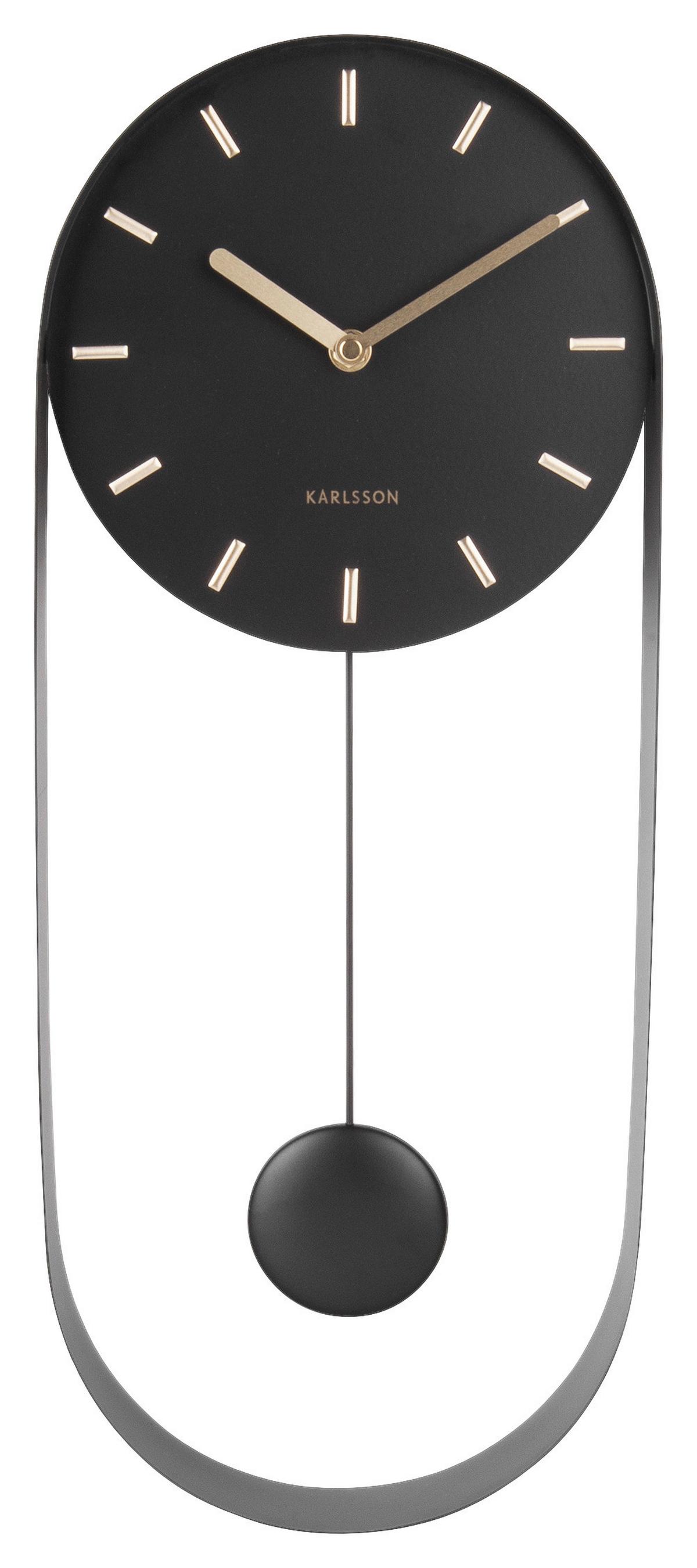 ZEGAR ŚCIENNY KA5822BK - czarny, Basics, metal (20/50/5cm) - Karlsson