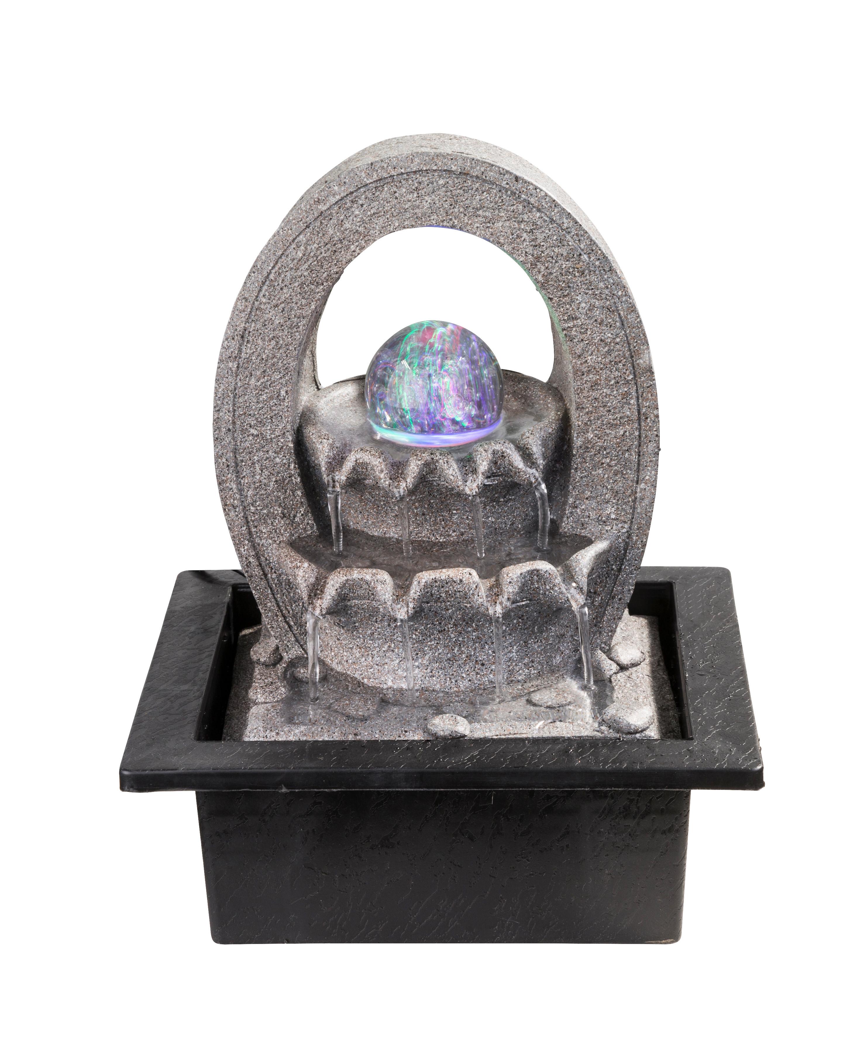 Zimmerbrunnen Albert in Grau - Grau, Basics, Kunststoff (21/17,5/25,5cm) - Globo