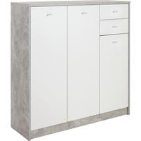 Komoda 4-you New, Siva, Bela - barve kroma/siva, Moderno, umetna masa/leseni material (109,1/111,4/34,6cm) - Mömax