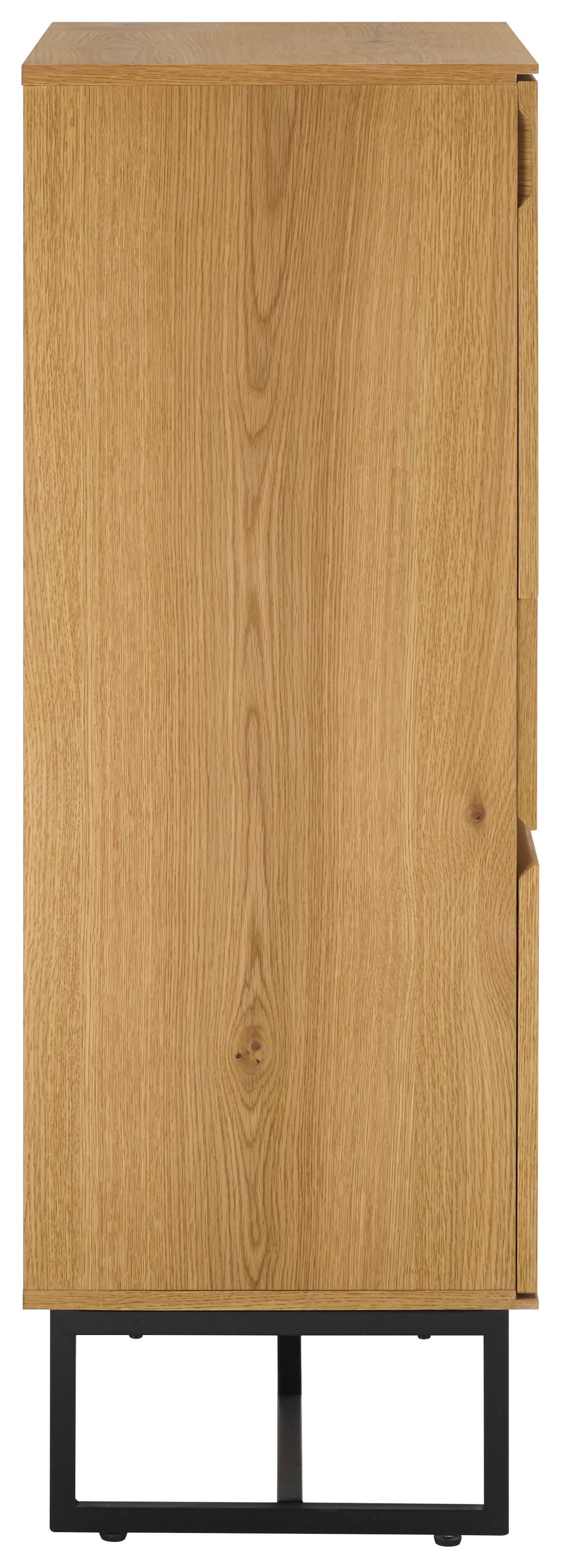 SEKRETARZYK JEREZ - kolor naturalny/czarny, Modern, materiał drewnopochodny (75/114/40cm) - Livetastic